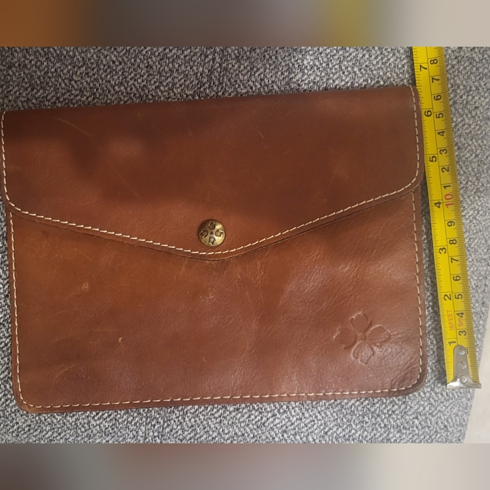NWOT | Patricia Nash Leather Unisex Envelope Clutch - Brown - Picture 4 of 5